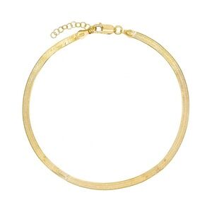 Gold Dainty Herringbone Bracelet – 18K Gold Plated Sterling Silver, NWT